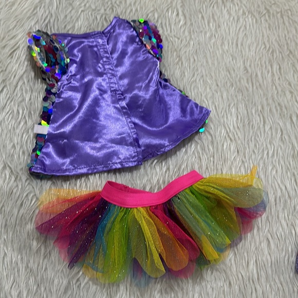 Build a bear purple sparkling top and glittery skirt - Picture 4 of 4